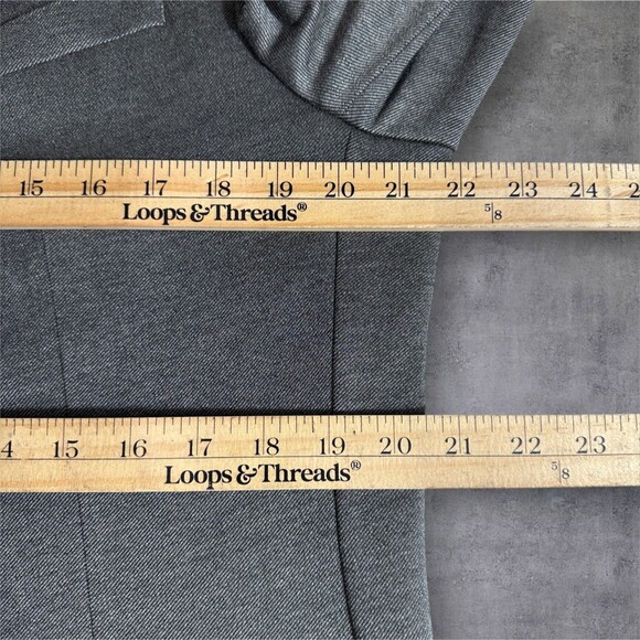 BANANA REPUBLIC Slim fit Mens Blazer 42R Gray Sport Coat 2-Button Jacket Stretch - Picture 11 of 13